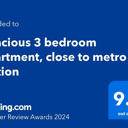 Apartment Spacious 3 Bedroom Apartment, Close To Metro Station